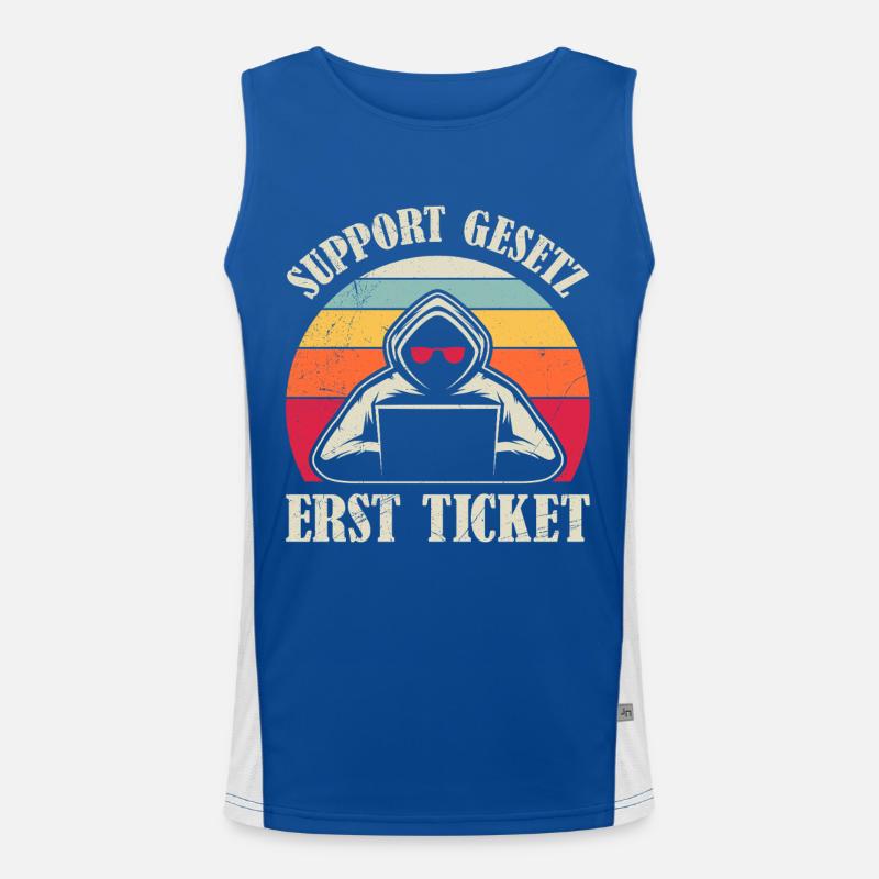 Codeur en informatique SUPPORT LAW FIRST TICKET Débardeur respirant contrasté Homme 