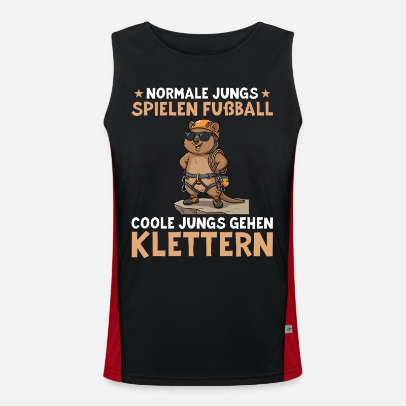 Les garçons cool vont grimper - cadeau de bloc Débardeur respirant contrasté Homme 