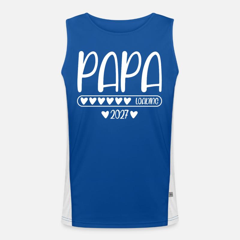 Papa 2027 loading Funktionelles Kontrast-Tank Top für Männer 