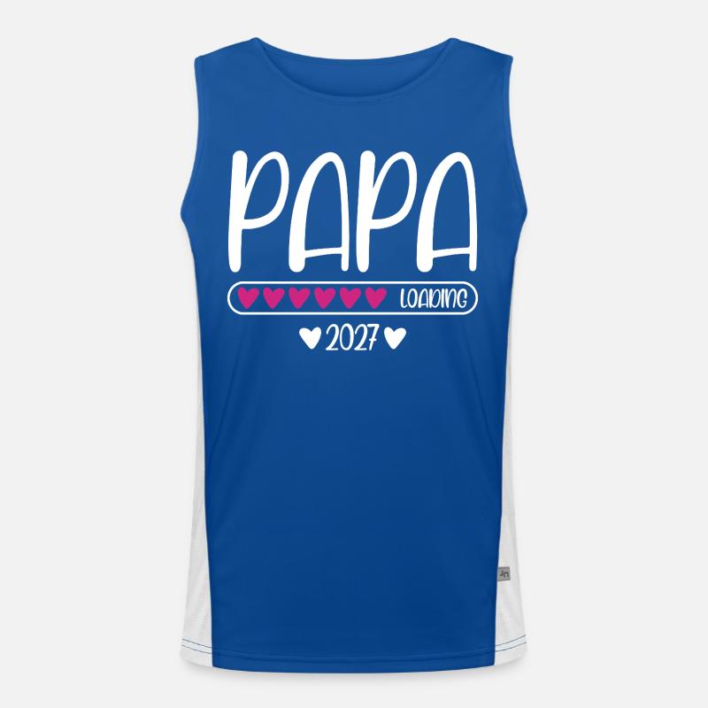 Papa 2027 loading Herzchen Ladebalken Funktionelles Kontrast-Tank Top für Männer 