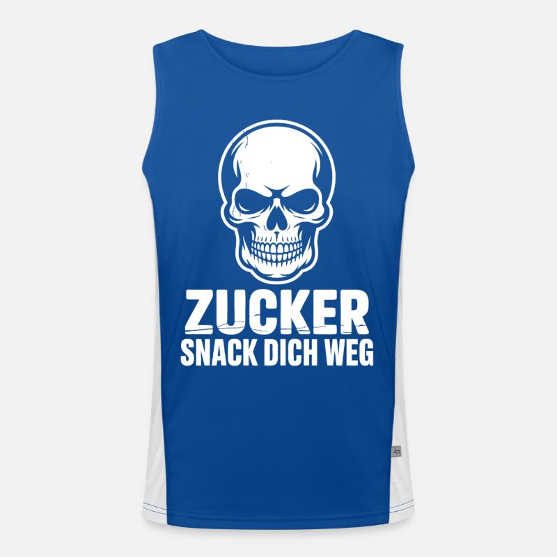Zucker Schädel Snack Dich Weg Funktionelles Kontrast-Tank Top für Männer 