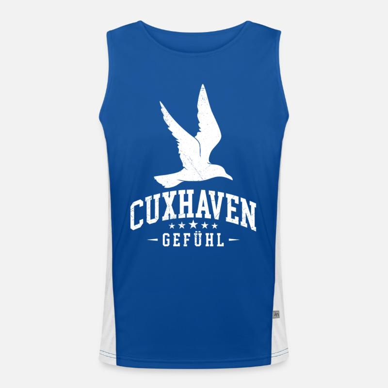 Cuxhaven CUXHAVEN FEELING Funny Men's Functional Contrast Tank Top 