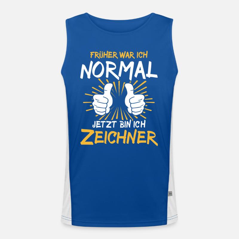 Zeichner Spruch Funktionelles Kontrast-Tank Top für Männer 