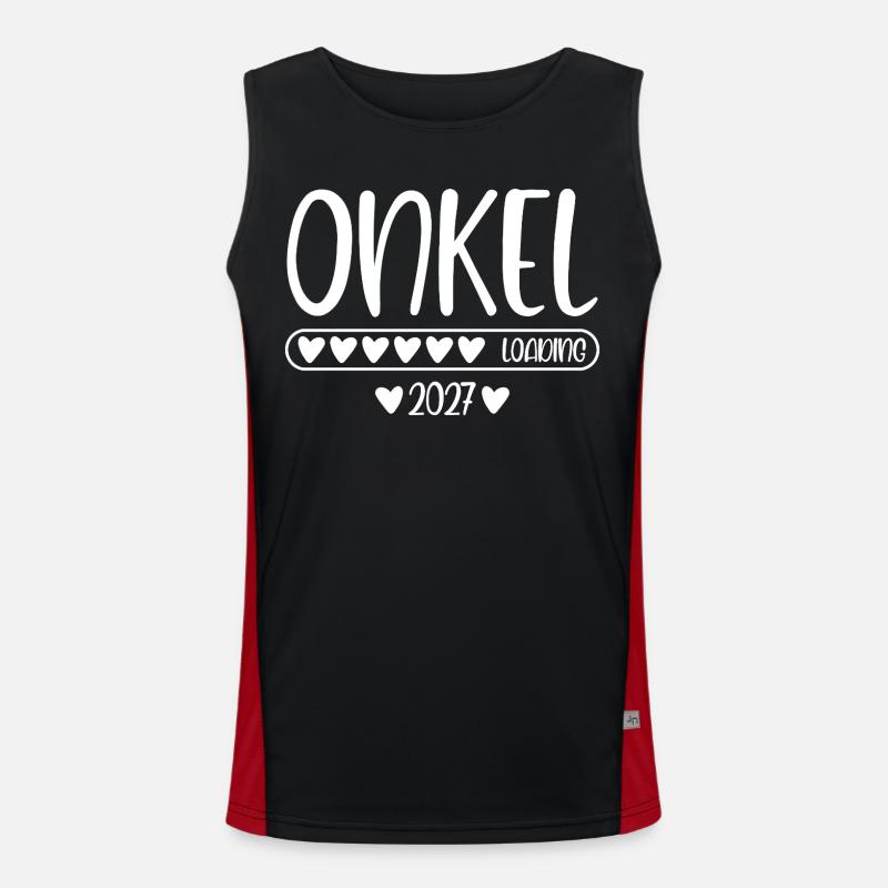 Uncle 2027 loading - Men's Functional Contrast Tank Top  - black/red