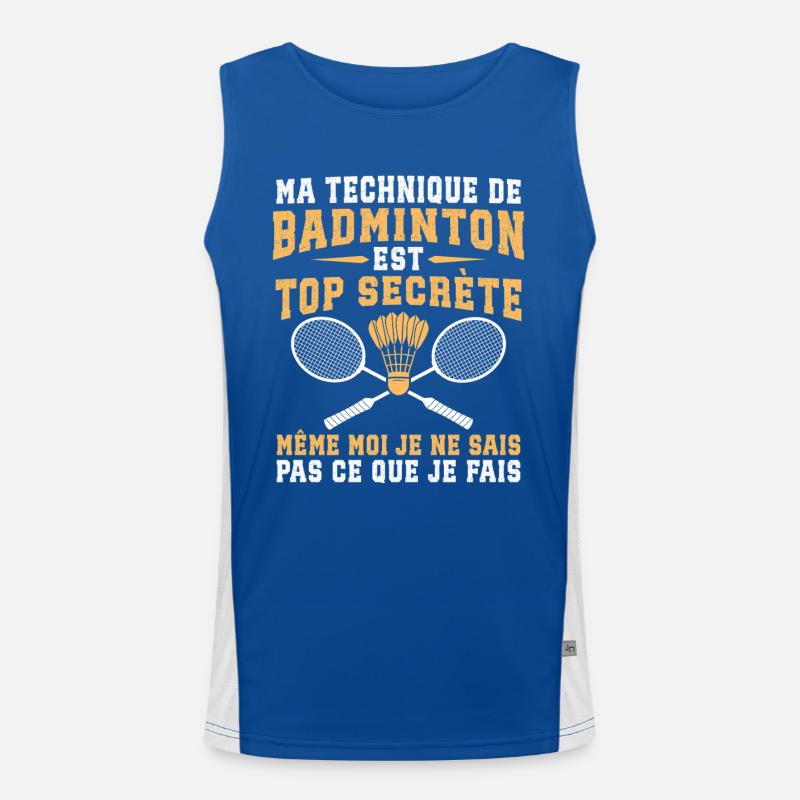 ma technique de badminton Débardeur respirant contrasté Homme 