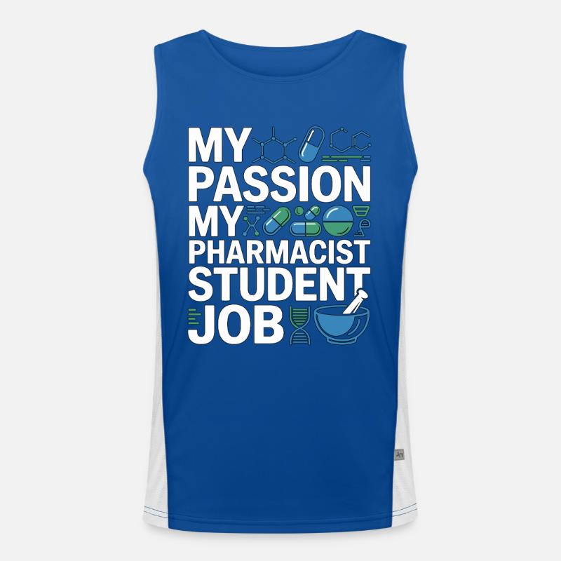 Pharmacist Student My Passion My Clinical Pharmacy Funktionelles Kontrast-Tank Top für Männer 