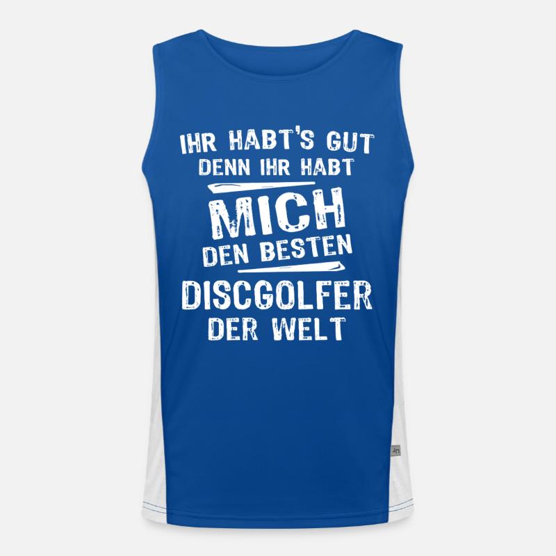 Disc golfers Men's Functional Contrast Tank Top 