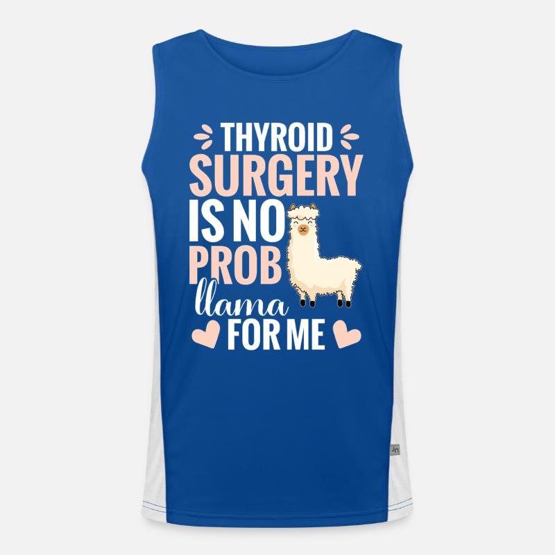Articles de récupération pour la chirurgie thyroïdienne Lama Fan thyroïde Débardeur respirant contrasté Homme 