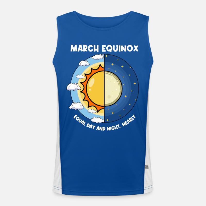 March Equinox Equal Day And Night Men's Functional Contrast Tank Top 