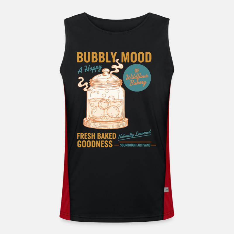 Sourdough Bread Baking Baker Sourdough Starter Men's Functional Contrast Tank Top 