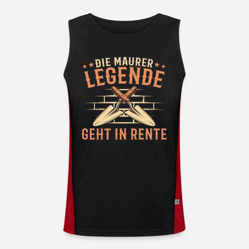 Retired bricklayer legend retired Men's Functional Contrast Tank Top 