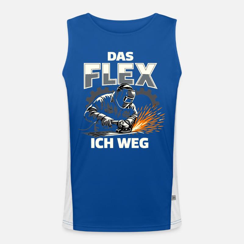 Welder Flex Grinder Funny Gift Men's Functional Contrast Tank Top 
