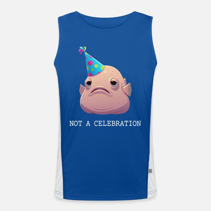 Blobfish Not A Celebration Men's Functional Contrast Tank Top 
