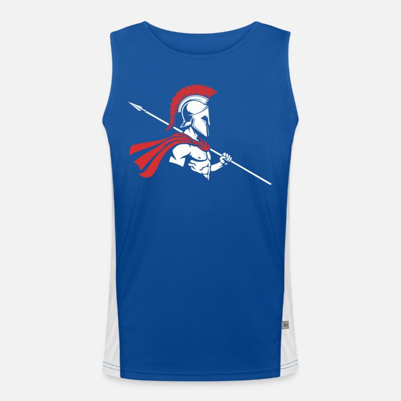 Spartiate de Profil Lance Logo Mascotte Warrior Débardeur respirant contrasté Homme 