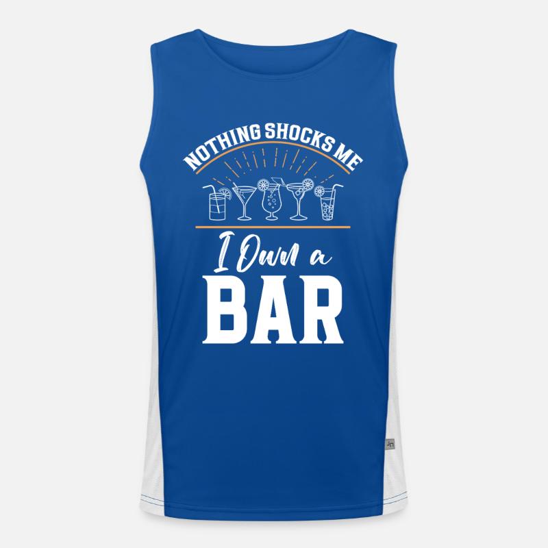 Propriétaire de pub, barman, cocktail, barmaid, bar Débardeur respirant contrasté Homme 