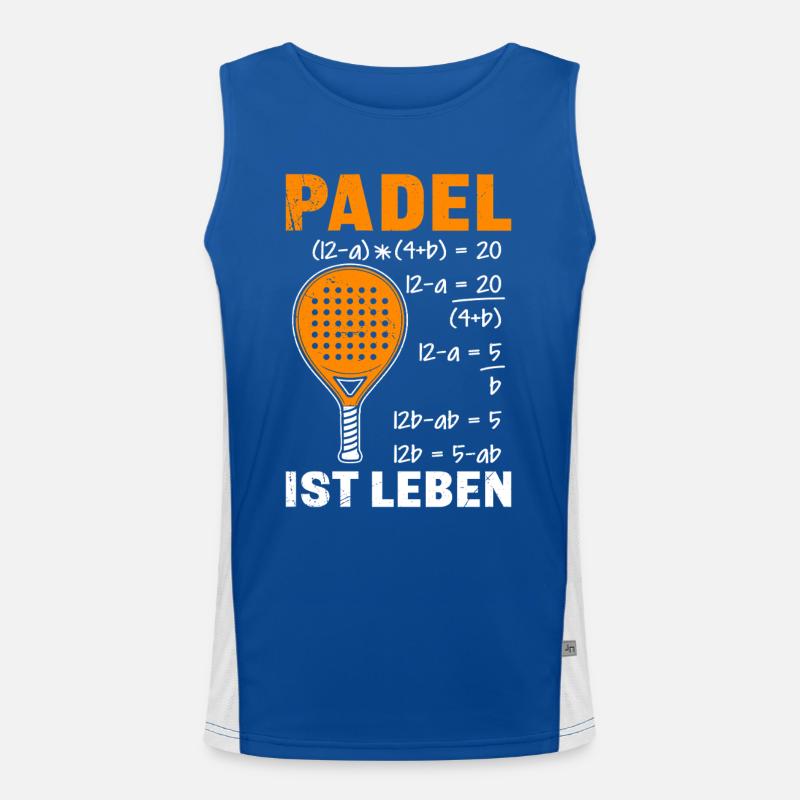 PADEL, C’EST LA VIE Jeu de padel Plaisir de padel Débardeur respirant contrasté Homme 