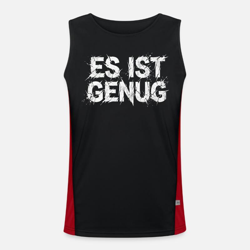 It's enough sarcasm statement - Men's Functional Contrast Tank Top - black/red