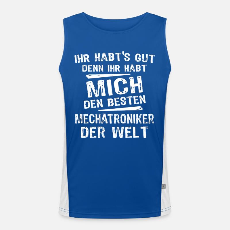 Mechatroniker Funktionelles Kontrast-Tank Top für Männer 