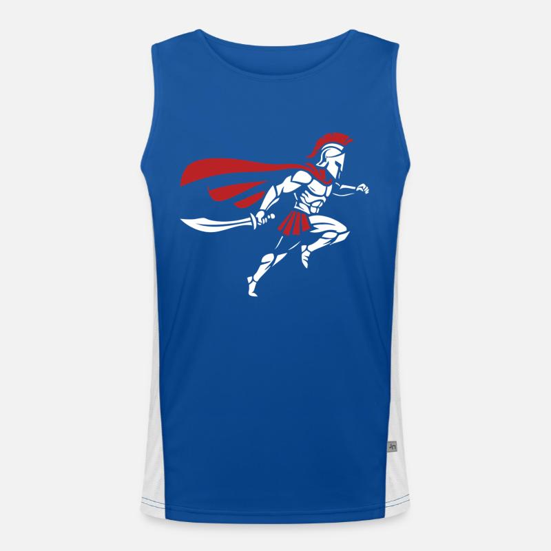 Spartan Sprint Sword Maskottchen Spartan Runner Funktionelles Kontrast-Tank Top für Männer 