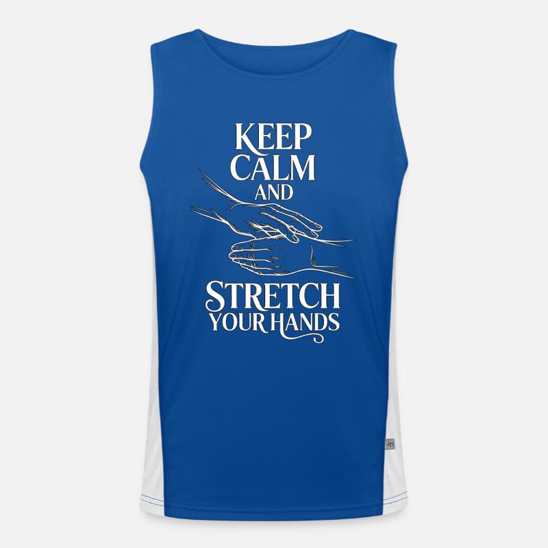 Hand Therapist Keep Calm And Upper Extremity Rehab Funktionelles Kontrast-Tank Top für Männer 