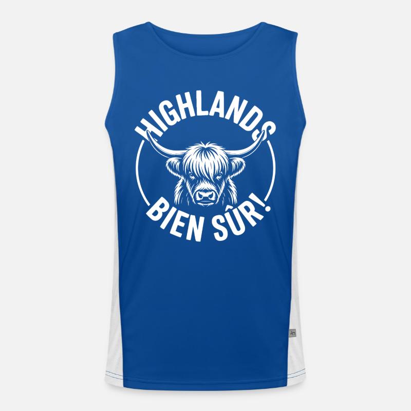 Highland Cow Bien Sûr Débardeur respirant contrasté Homme 