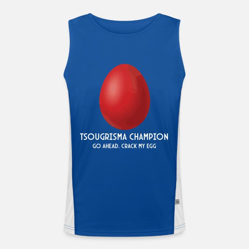 Tsougrisma Champion Greek Orthodox Easter Men's Functional Contrast Tank Top 