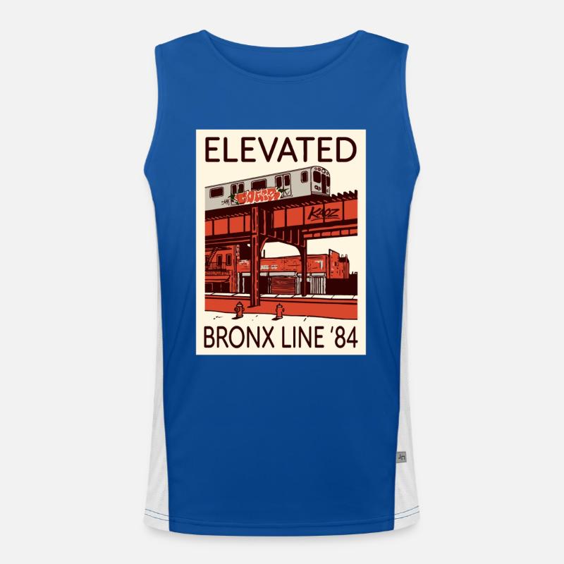 Elevated Bronx Line 84 Graphic Men's Functional Contrast Tank Top 
