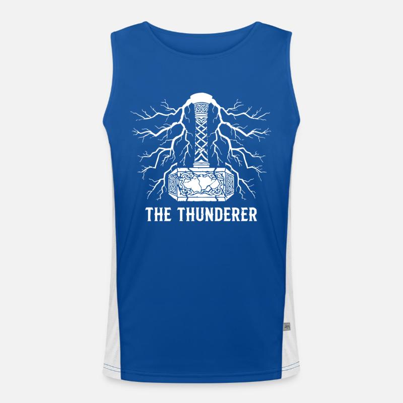 Der Donnerer Thors Hammer Mjölnir Blitz Funktionelles Kontrast-Tank Top für Männer 