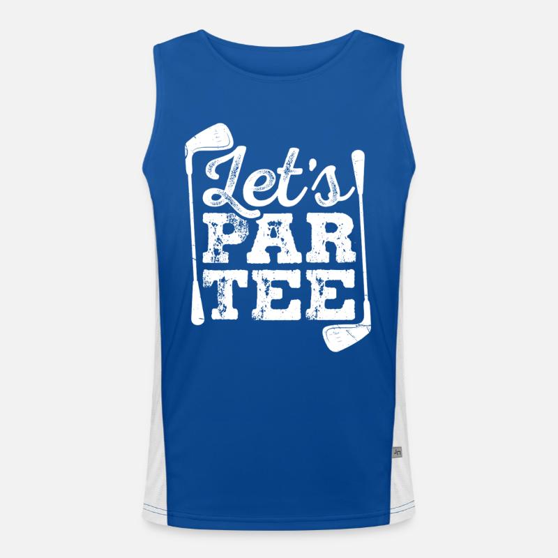 Let s Par Tee Golf Funktionelles Kontrast-Tank Top für Männer 