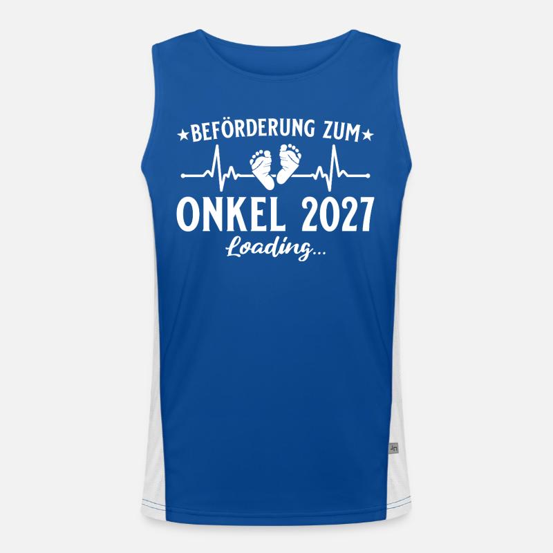 Beförderung zum Onkel 2027 Loading Geschenk Funktionelles Kontrast-Tank Top für Männer 