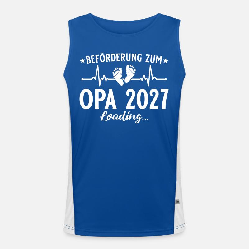 Beförderung zum Opa 2027 Loading Geschenk Funktionelles Kontrast-Tank Top für Männer 