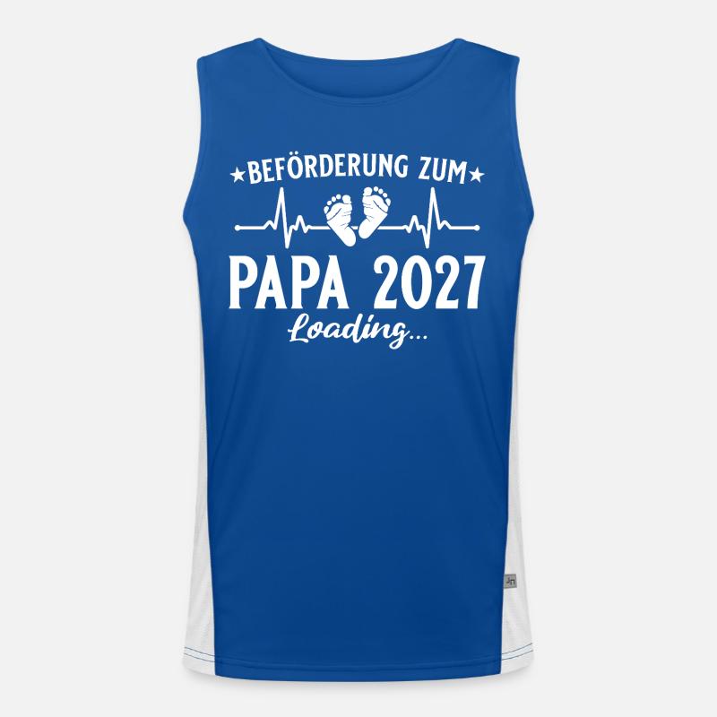 Beförderung zum Papa 2027 Loading Geschenk Funktionelles Kontrast-Tank Top für Männer 