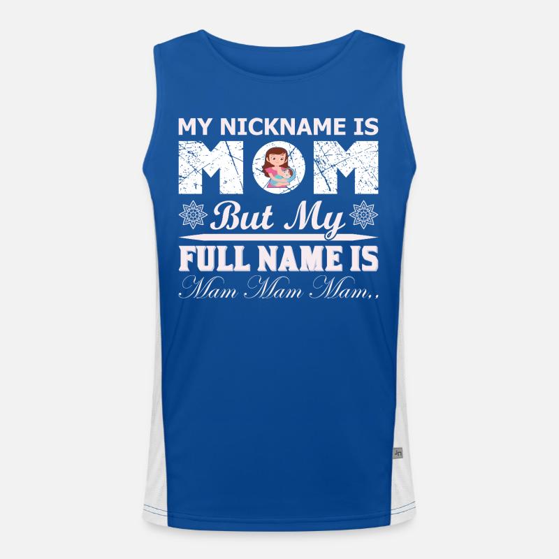 Mein Spitzname ist Mama lustiges Muttertagshemd Funktionelles Kontrast-Tank Top für Männer 