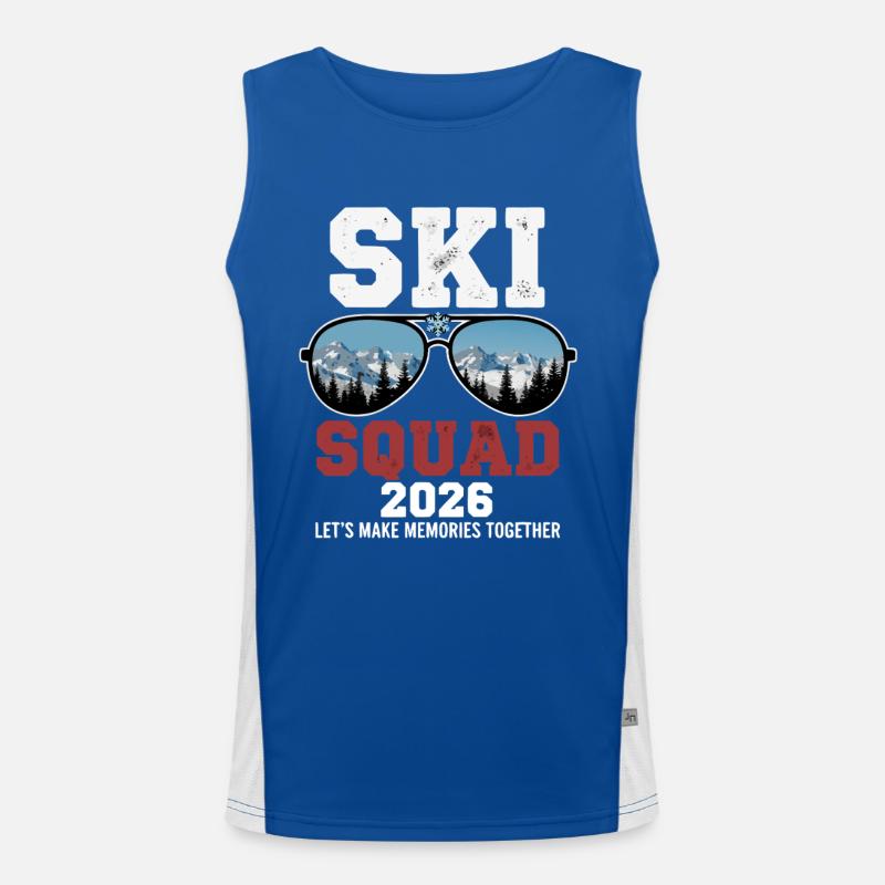 Ski Squad Vacances de ski 2026 Débardeur respirant contrasté Homme 