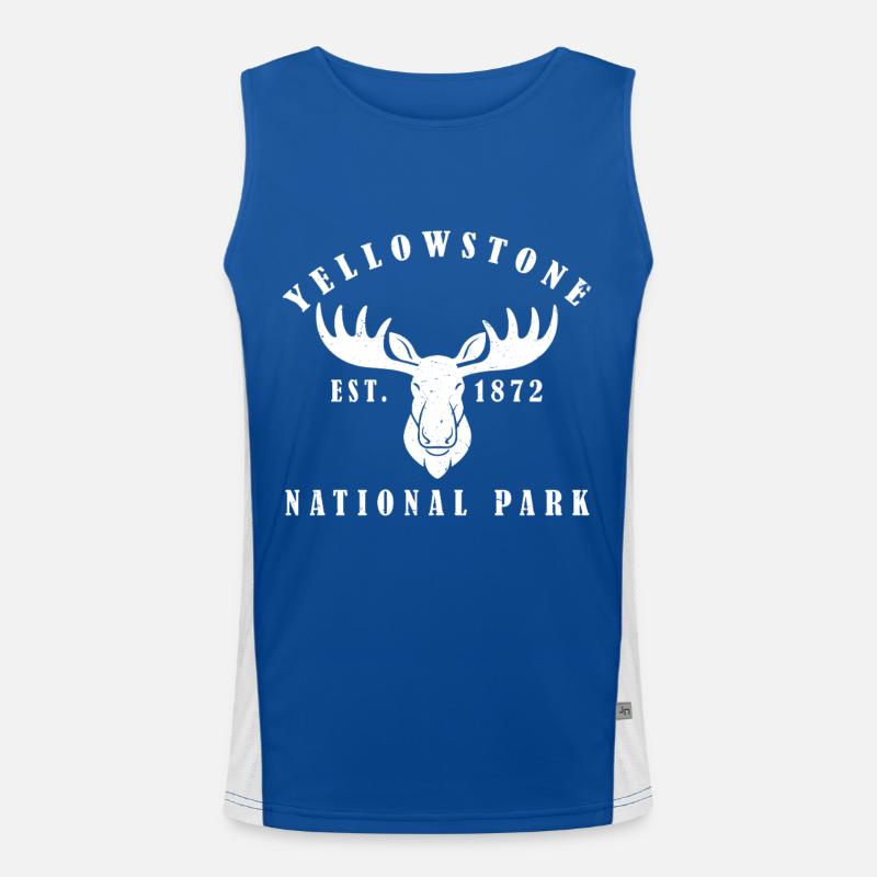 Parc national de Yellowstone Créé en 1872 Débardeur respirant contrasté Homme 
