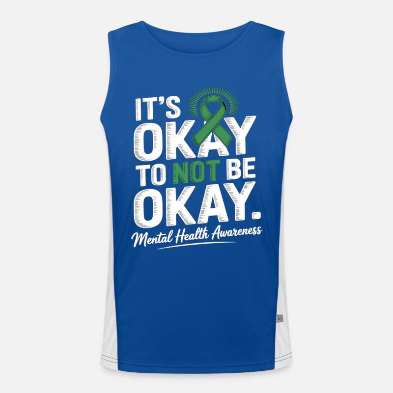 Sensibilisation à la santé mentale – C’est normal, pas acceptable Débardeur respirant contrasté Homme 