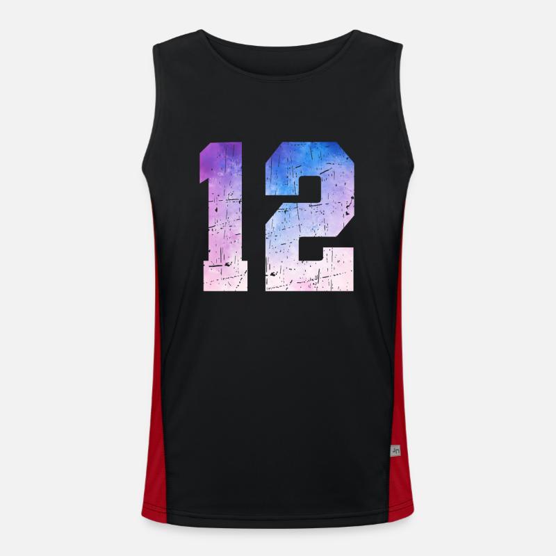 Issue 12 – 12th Anniversary Gift - Men's Functional Contrast Tank Top - black/red