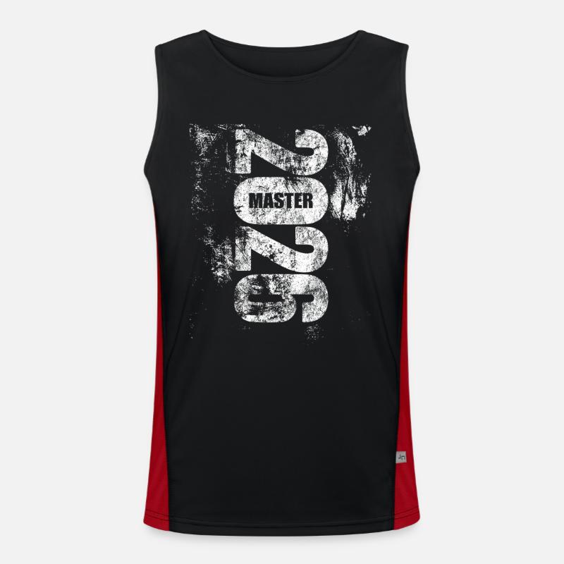 Master 2026 | Finally done - Men's Functional Contrast Tank Top  - black/red