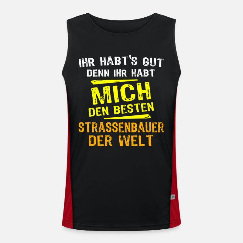 Strassenbauer Geschenk Funktionelles Kontrast-Tank Top für Männer 