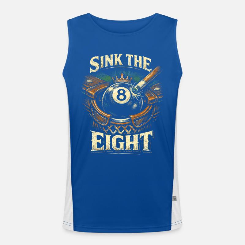 Le billard à 8 billes coule le huit Débardeur respirant contrasté Homme 