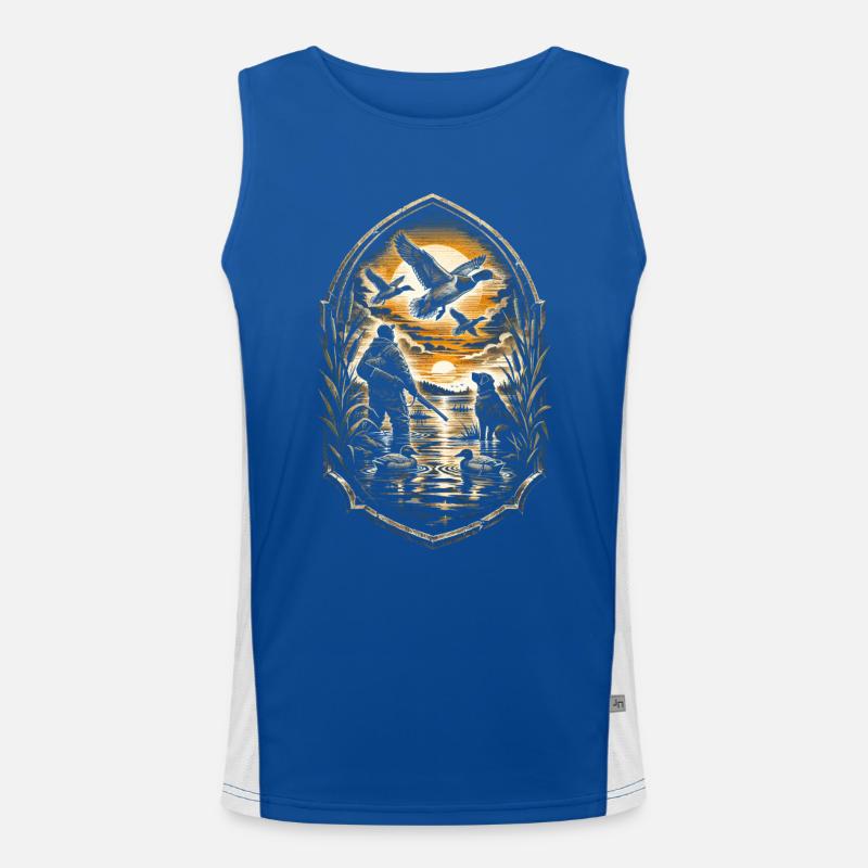 duck shooting Men's Functional Contrast Tank Top 