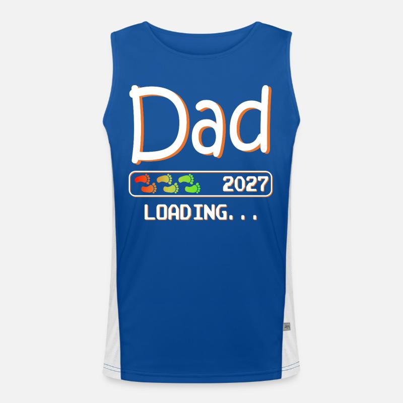 Werdender Papa & Vater, Nachwuchs Dad loading 2027 Funktionelles Kontrast-Tank Top für Männer 