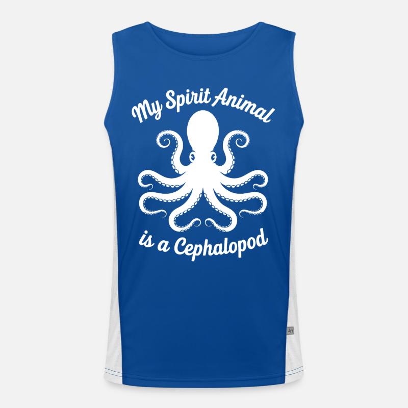 Cephalopod Design Funktionelles Kontrast-Tank Top für Männer 