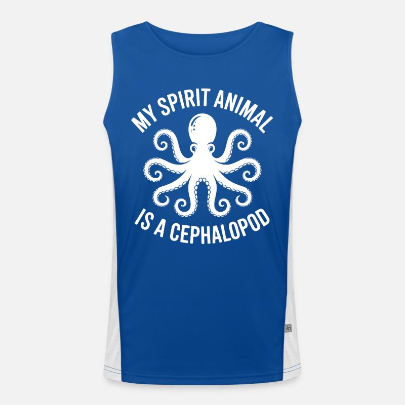Oktopus Geschenk Idee Funktionelles Kontrast-Tank Top für Männer 
