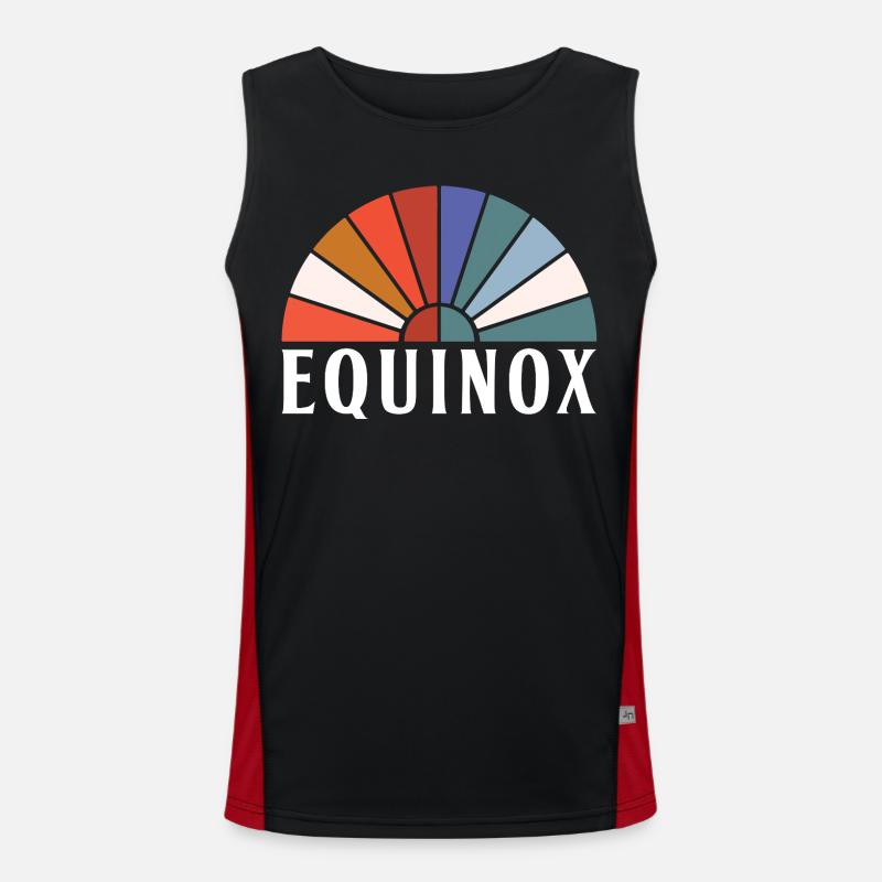 Equinox Happy Easter Ostara Eostre - Men's Functional Contrast Tank Top  - black/red