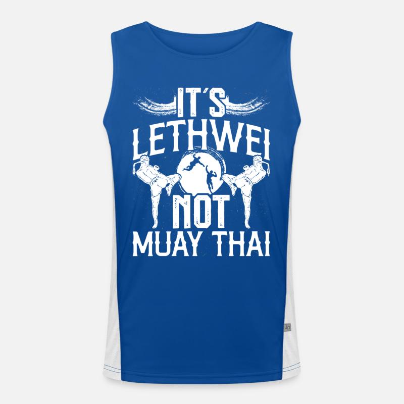 Lethwei, pas Muay Thai, arts martiaux mixtes birmans Débardeur respirant contrasté Homme 