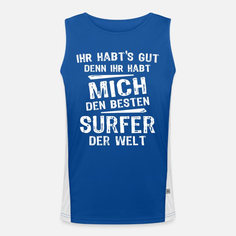 Surfer Funktionelles Kontrast-Tank Top für Männer 