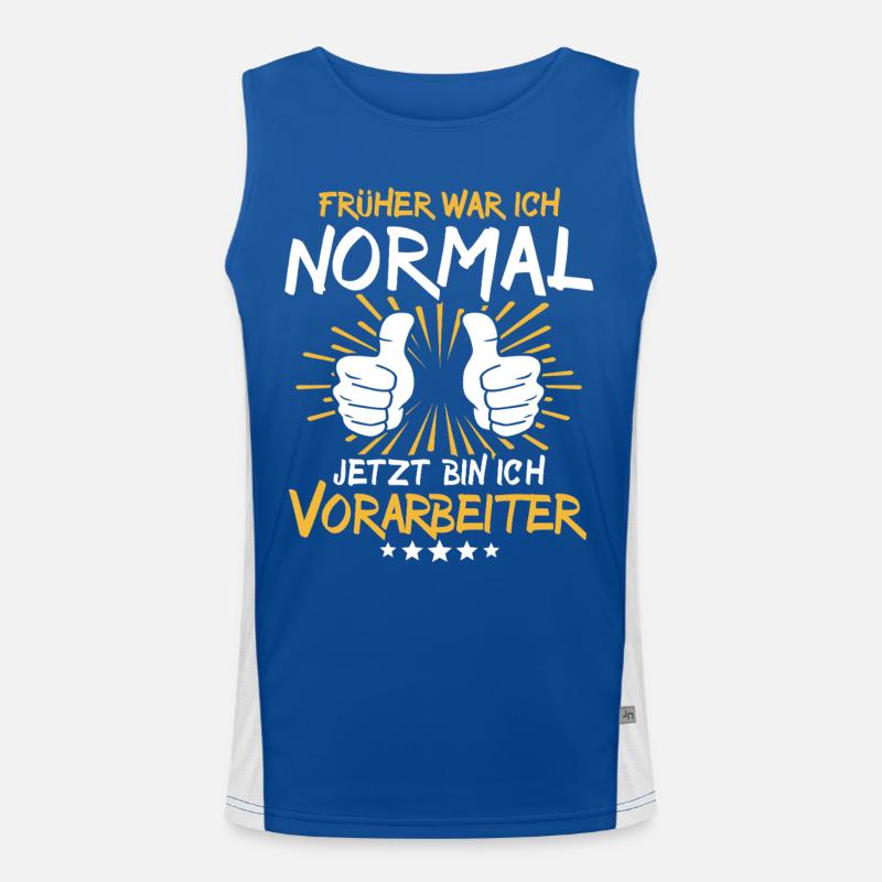 Vorarbeiter Spruch Funktionelles Kontrast-Tank Top für Männer 