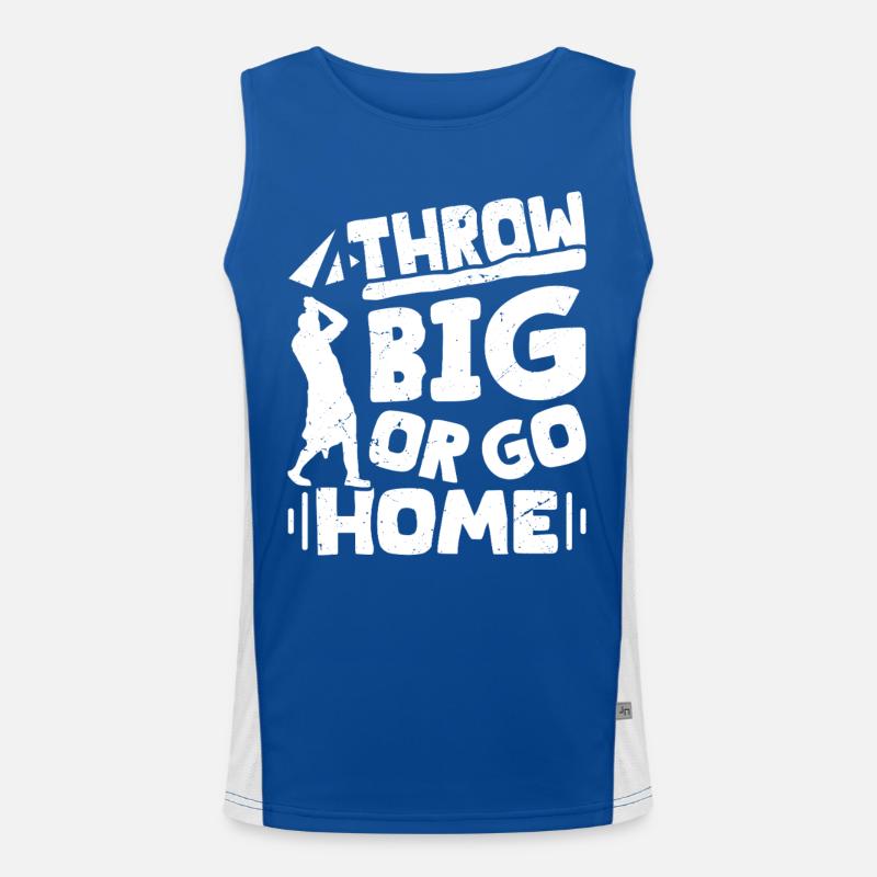 Scottish Highland Games Werfen Sie alles oder gehen Sie nach Hause Funktionelles Kontrast-Tank Top für Männer 