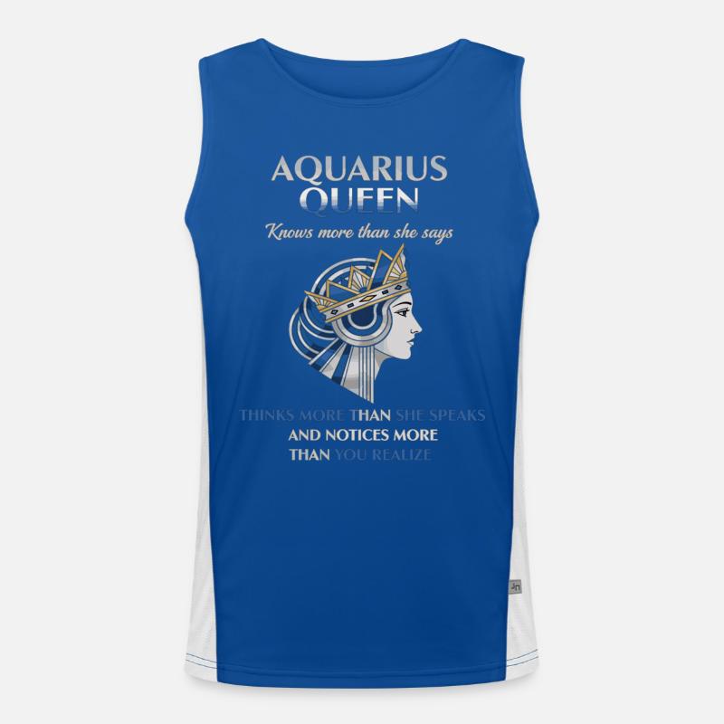 Aquarius Queen Sternzeichen Wassermann Funktionelles Kontrast-Tank Top für Männer 